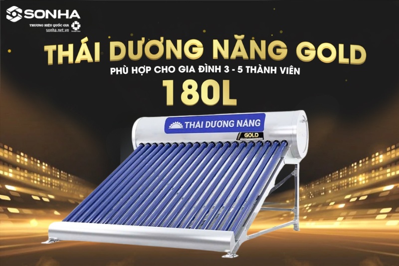 Thái dương năng Sơn Hà Gold 180 lít