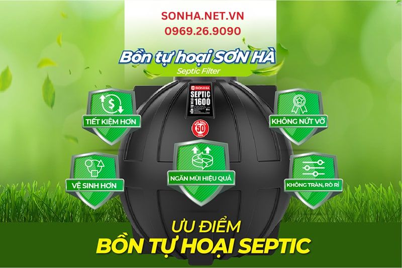 6 ưu điểm nổi bật bể tự hoại composite Sơn Hà