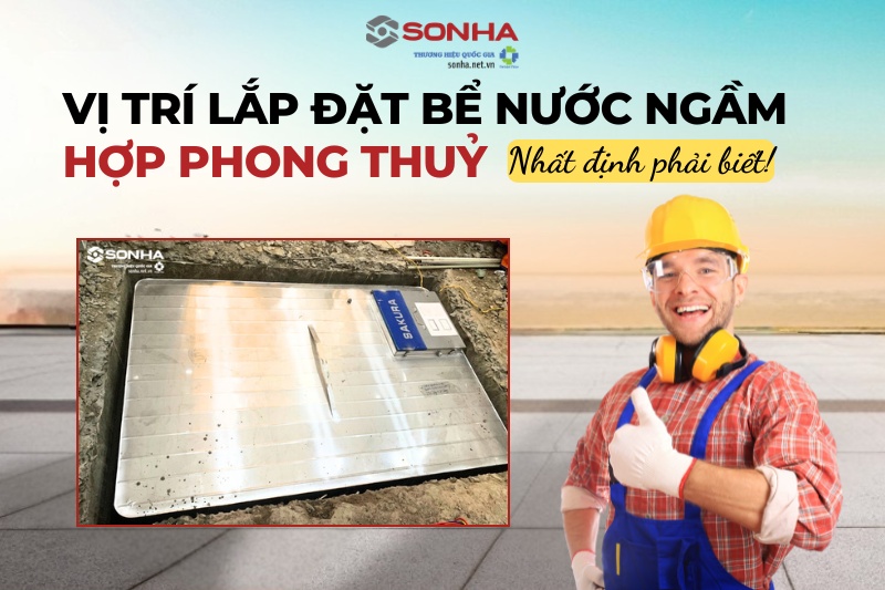 Vị trí đặt bể nước ngầm, bể vuông hợp phong thuỷ nhất định phải biết