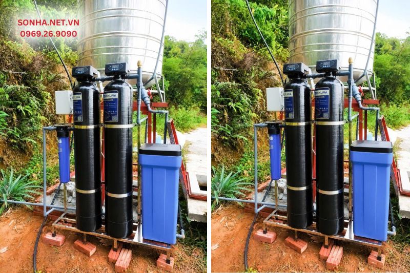 Sơn Hà hoàn thiện hệ thống lọc tổng Sakura SKT212C trên núi Mai Châu