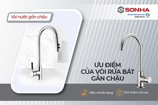 Ưu điểm vòi rửa bát 8KBET hiện đăng mở gắn chậu