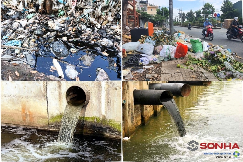 Nước thải, rác thải tràn lan, xả trực tiếp ra môi trường