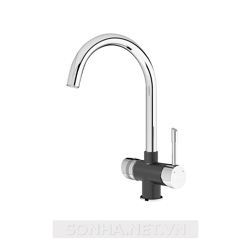 Vòi rửa bát Konox chức năng 8KBET hiện đăng mở Konox kết hợp chức năng 8KBET hiện đăng mở + RO Trim-Water Black