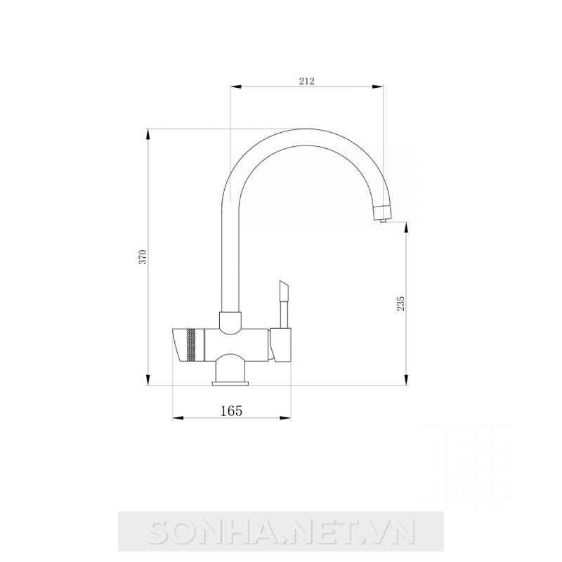 Vòi rửa bát Konox chức năng 8KBET hiện đăng mở Konox kết hợp chức năng 8KBET hiện đăng mở + RO Trim-Water Grey