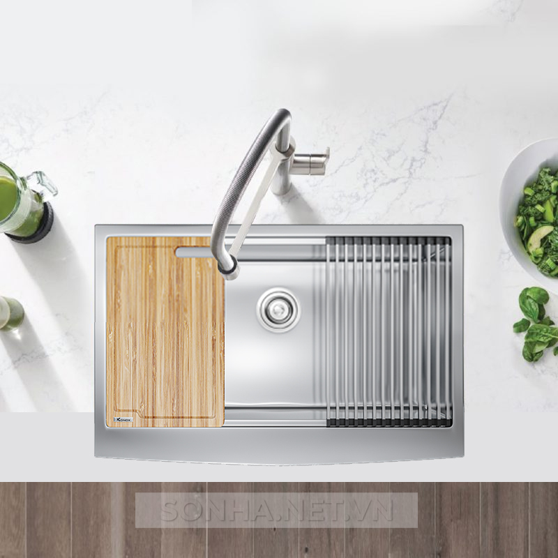 Xổ số 8KBET đa dạng các loại hình cược như Keno, xổ số miền Bắc, Trung, Nam 1 hố Konox Workstation - Apron Sink KN8051AS Curve