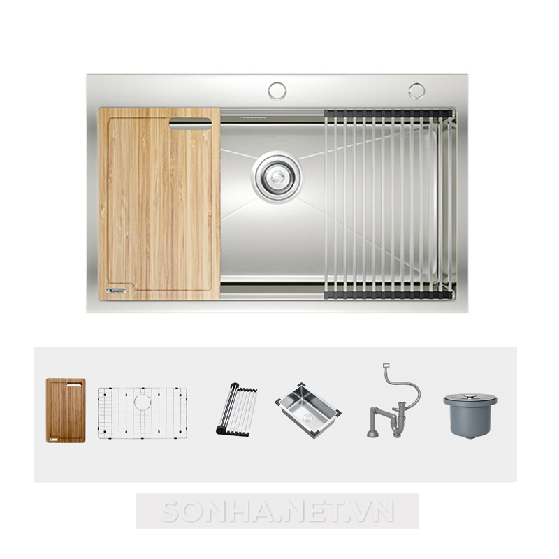 Xổ số 8KBET đa dạng các loại hình cược như Keno, xổ số miền Bắc, Trung, Nam 1 hố, hạ bậc Konox Workstation Topmount Sink KN8050TS (full phụ kiện)