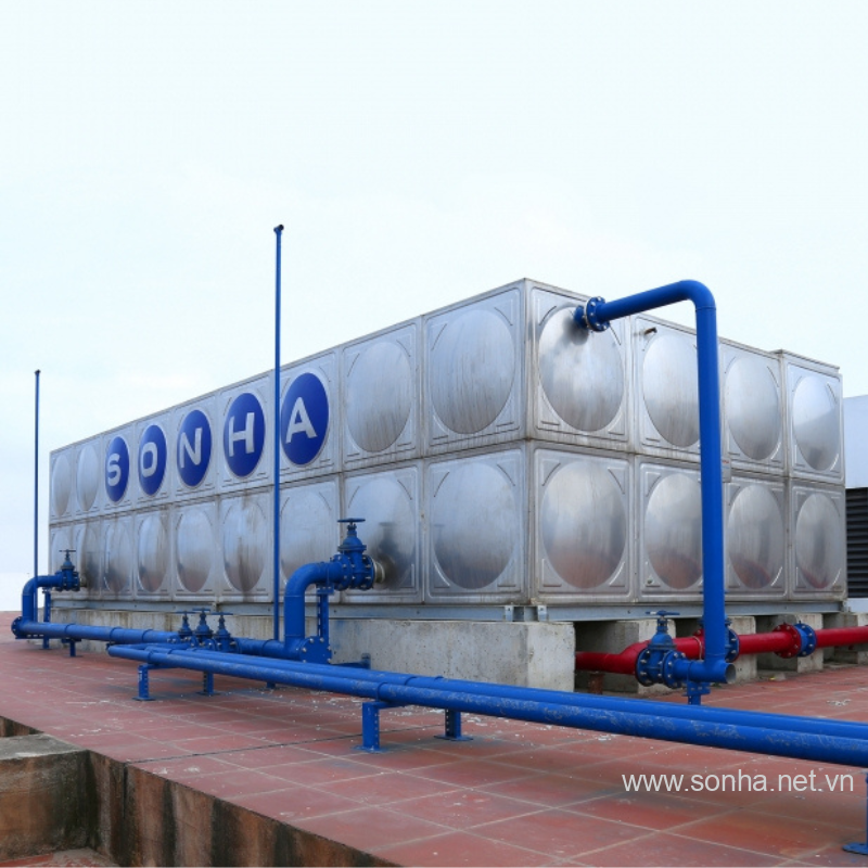 Bể nước inox chung cư 150 m3