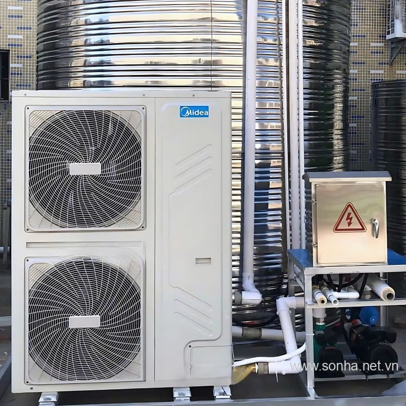 HeatPump dạng thương mại tuần hoàn Midea MHW-VC40RN1 - Loại Biến tần