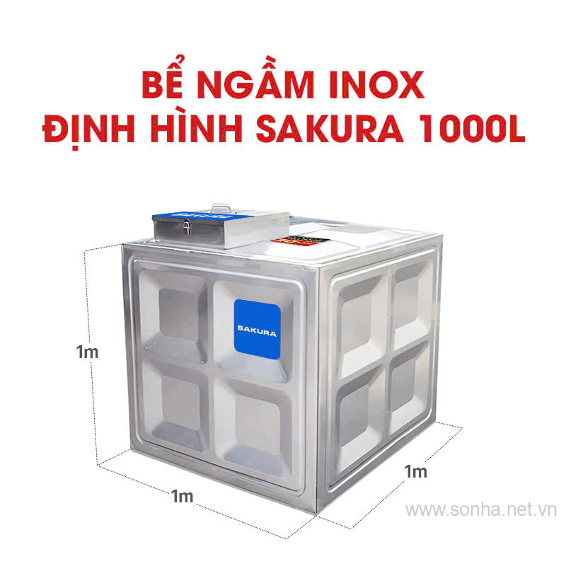 Bể ngầm inox định hình Sakura SK.BID1000L