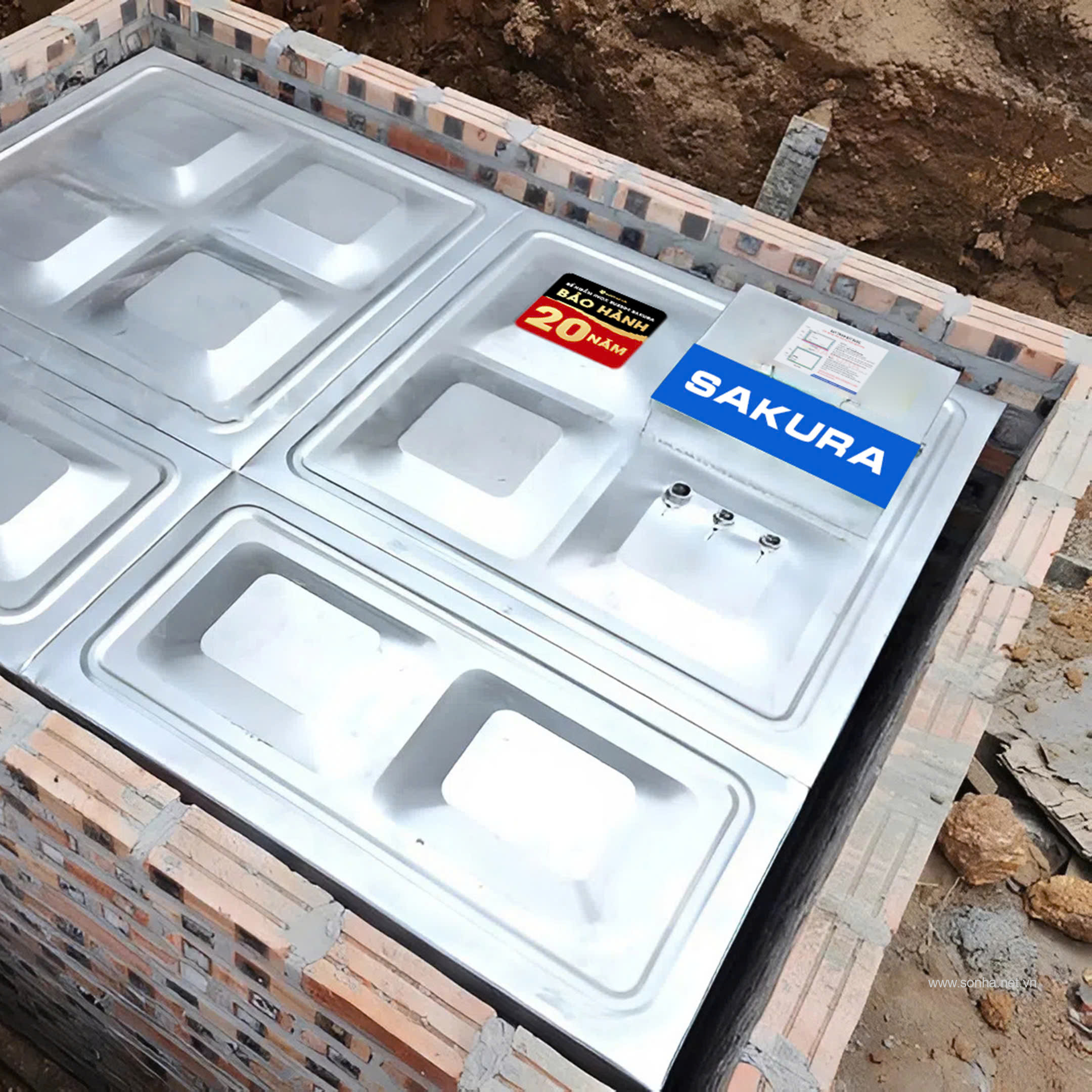 Bể ngầm inox định hình Sakura SK.BID5400L