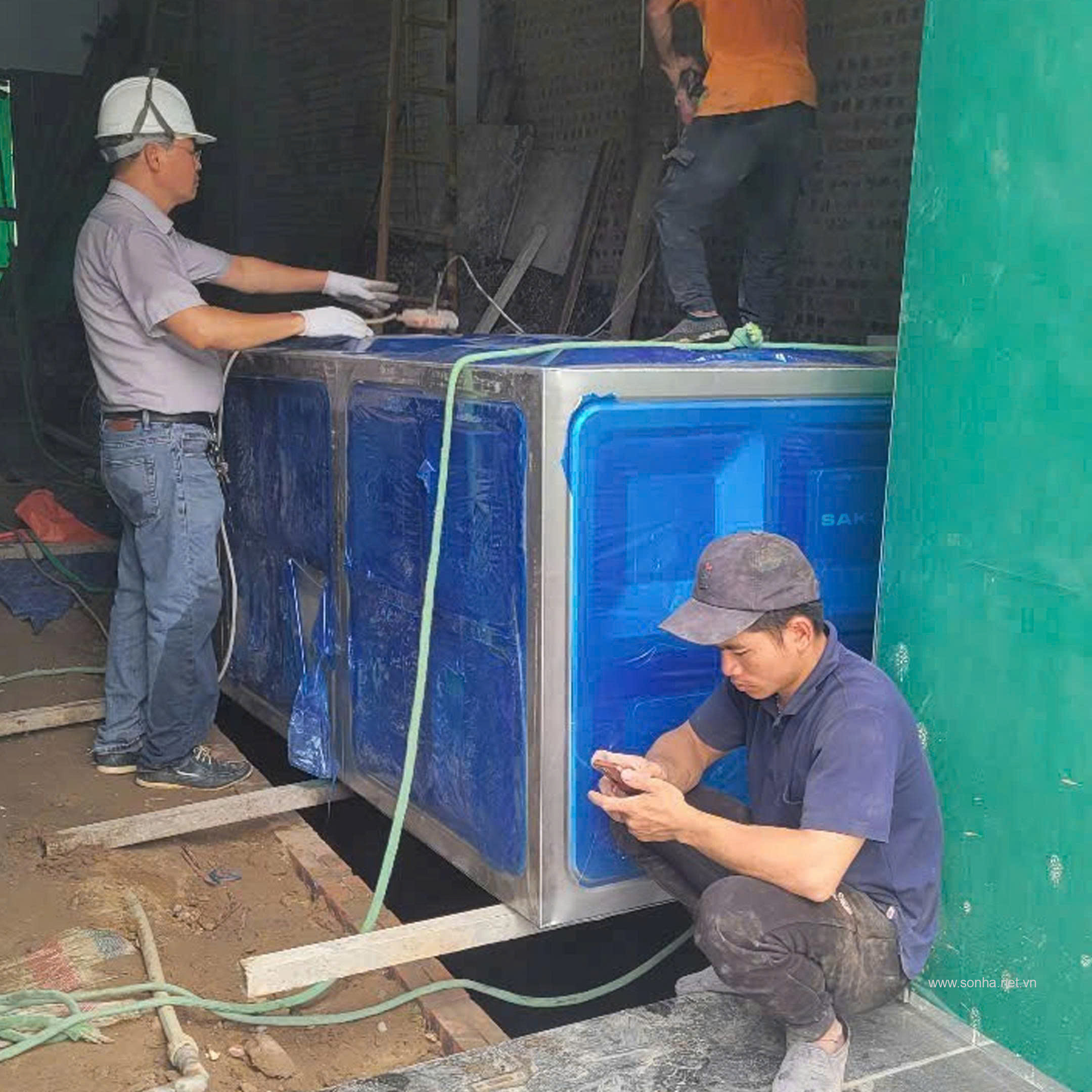 Bể ngầm inox định hình Sakura đặt theo yêu cầu