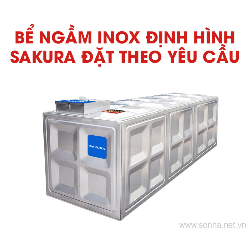 Bể ngầm inox định hình Sakura đặt theo yêu cầu