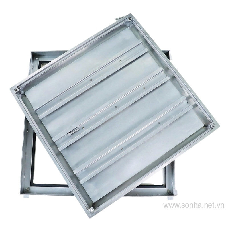 Nắp bể ngầm inox 304 âm sàn 1 viền K70T3, chịu tải nhỏ hơn 1,6 tấn