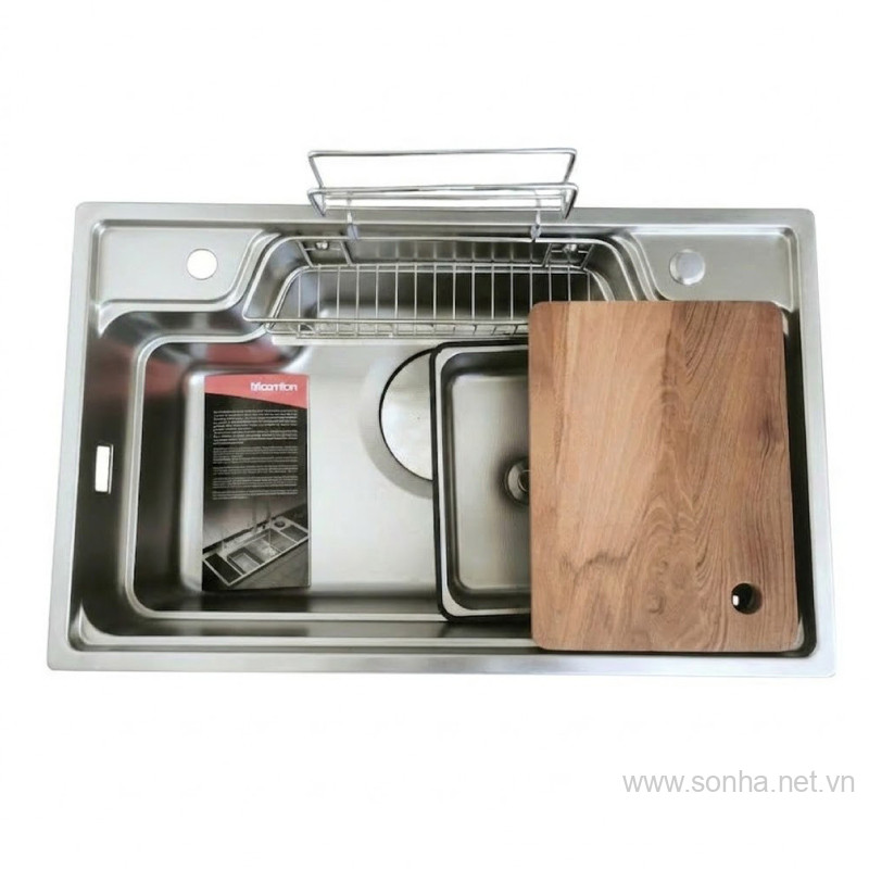 Xổ số 8KBET đa dạng các loại hình cược như Keno, xổ số miền Bắc, Trung, Nam  một hố inox 304 Moomton M7848 (KT: 780x480x220 mm)