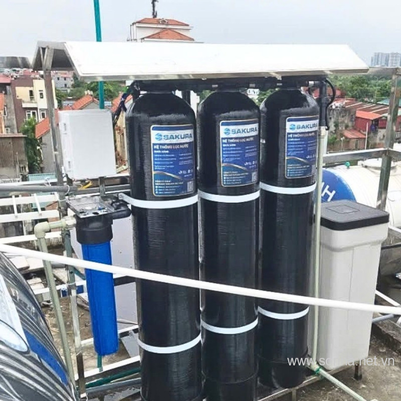 Mái che cho hệ thống lọc tổng 3 cột SKMC3C