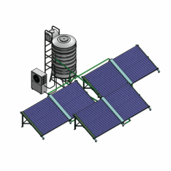 Thái Dương Năng Công Nghiệp 2000L Ống Chân Không