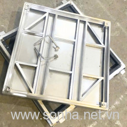  Nắp bể ngầm inox 900x900, chịu tải 3 tấn