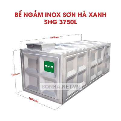 Bể Ngầm Inox Sơn Hà Xanh SHG 3750L