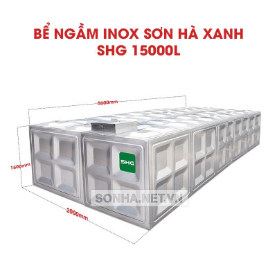 Bể Ngầm Inox Sơn Hà Xanh SHG 15000L