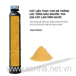  Vật liệu thay cho hệ thống lọc tổng đầu nguồn phi 250 - cột làm mềm nước