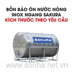  Bồn bảo ôn nước nóng inox Sakura đặt kích cỡ theo yêu cầu ngang