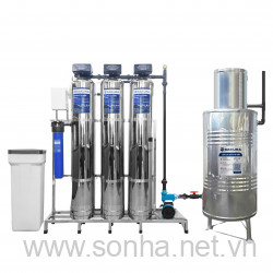  Hệ thống lọc nước 8Kbet123 hỗ trợ 24/7 inox 304 3 cột xử lý canxi làm mềm nước tự động hoàn nguyên SKGK313MI