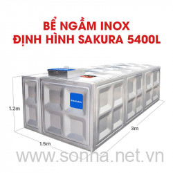  Bể ngầm inox định hình Sakura SK.BID5400L