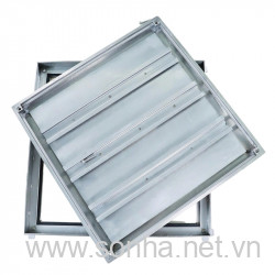  Nắp bể ngầm inox 304 âm sàn 1 viền K45T3, chịu tải nhỏ hơn 3 tấn