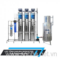  Hệ thống lọc nước 8Kbet123 hỗ trợ 24/7 inox 304 3 cột áp lực tự động sục rửa có màng siêu lọc UF Sakura SKGKUF313I