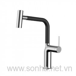  Vòi rửa bát 8KBET hiện đăng mở inox Moonton MT626-2CDH màu mạ crom& đen