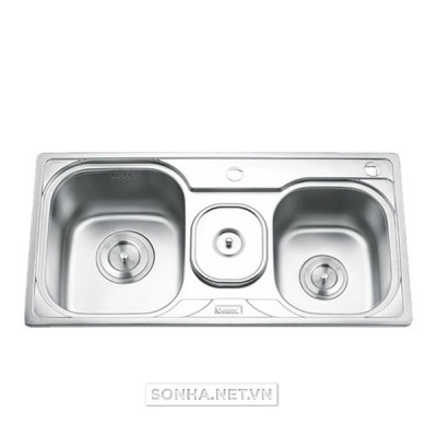 Chậu Gorlde Inox cao cấp 2 hố 5103 (840x440x230 mm)