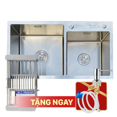  Xổ số 8KBET đa dạng các loại hình cược như Keno, xổ số miền Bắc, Trung, Nam KAGOL K7843-Lệch hai hố lệch inox 201 (780x430x240 mm)