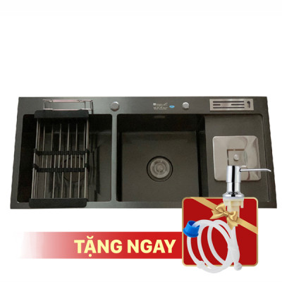 Xổ số 8KBET đa dạng các loại hình cược như Keno, xổ số miền Bắc, Trung, Nam KAGOL KND10045-RD hai hố cân Nano, có bàn cài dao-thớt, hố rác (1000x450x240 mm)