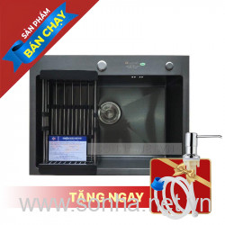 Chậu Rửa Bát Kagol KND6045 Một Hố Nano Đen (600 x 450 x 240 mm)