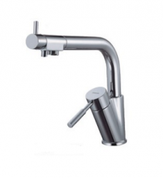 Vòi rửa bát 3 đường nước đồng mạ crom cứng Bancoot DN03