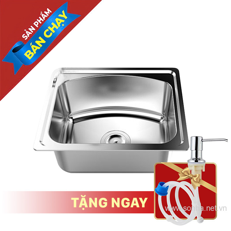 Chậu Rửa Bát Inox 304 Cao Cấp S50 (500 x 420 x 210 mm)