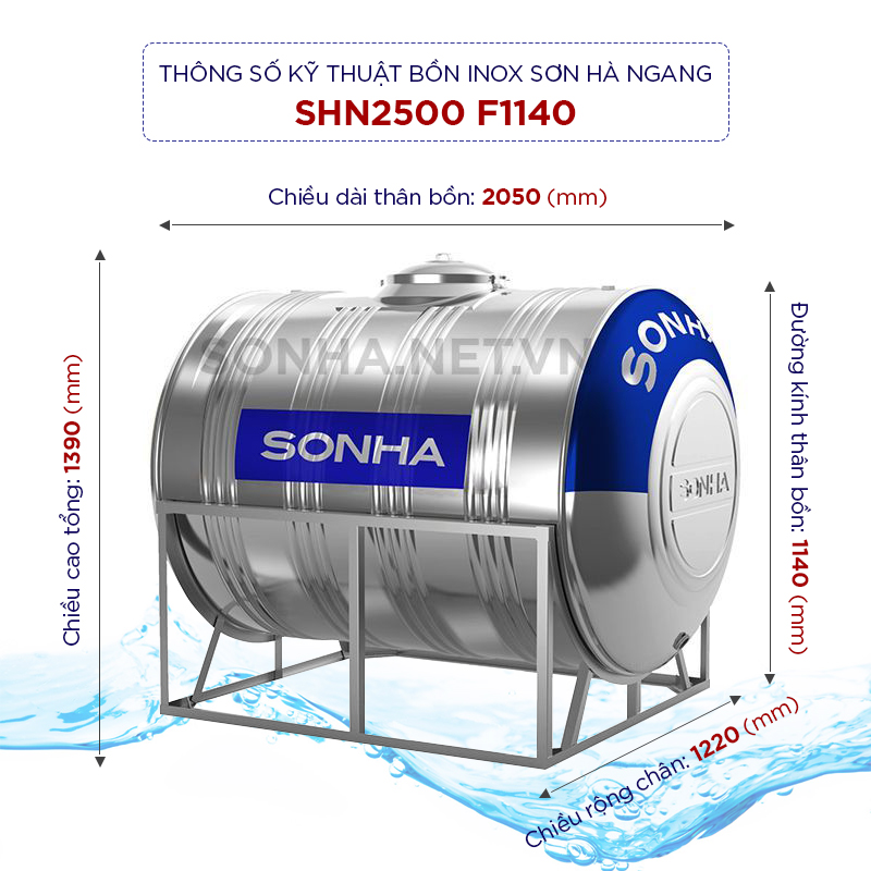 Hình ảnh thông số 8KBET 456 được xếp hạng cao nhất inox Trang Chủ Game Trực Tuyến Cổng Game 8kbet.com 2500l ngang (Φ1140)