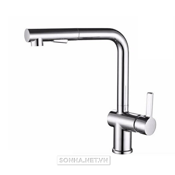 Vòi rửa bát rút dây đồng mạ crom Bancoot BCR02