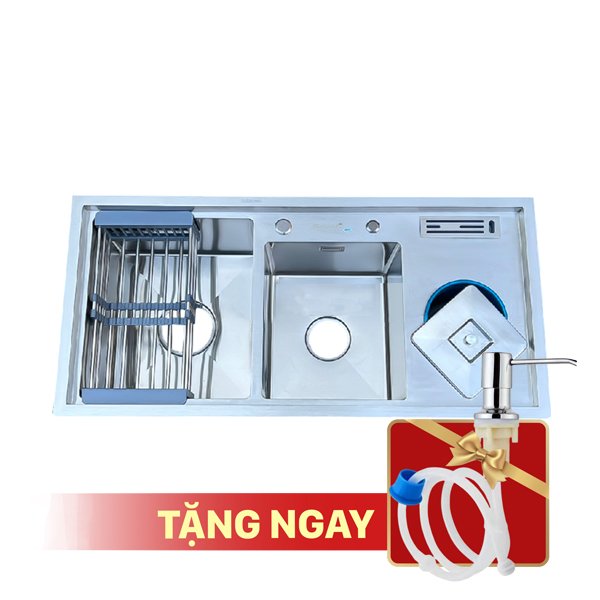 Xổ số 8KBET đa dạng các loại hình cược như Keno, xổ số miền Bắc, Trung, Nam KAGOL K10048-BT 304 hai hố lệch bậc thang, có bàn, cài dao, hố rác (1000x480x240 mm)