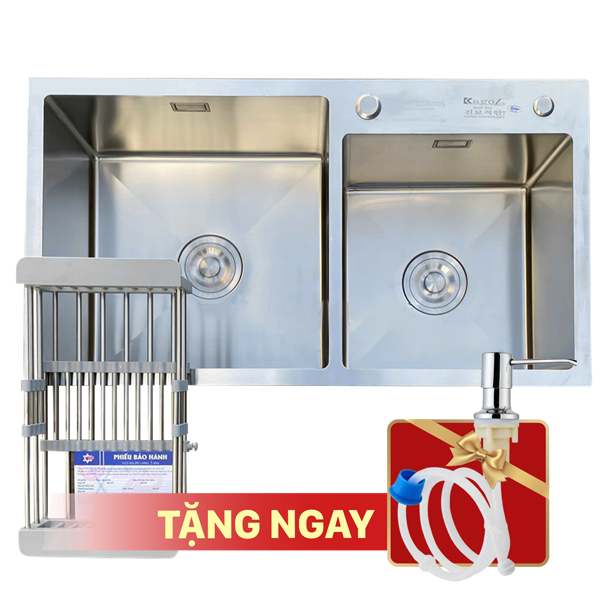 Xổ số 8KBET đa dạng các loại hình cược như Keno, xổ số miền Bắc, Trung, Nam KAGOL K7243-Lệch hai hố lệch inox 201 (720x430x240 mm)