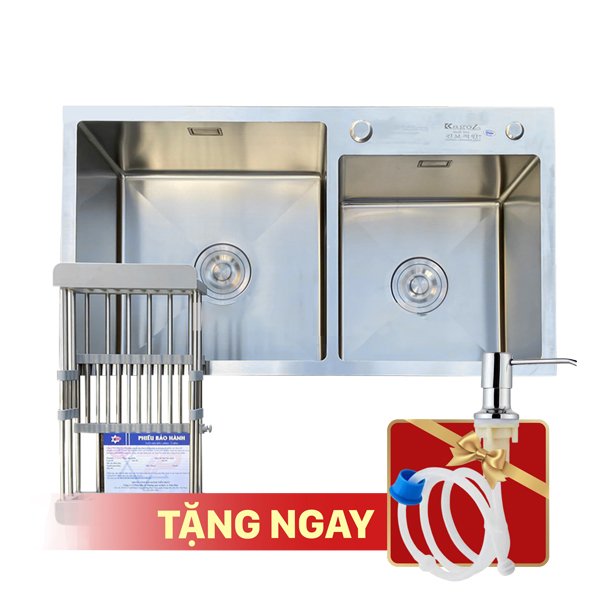 Xổ số 8KBET đa dạng các loại hình cược như Keno, xổ số miền Bắc, Trung, Nam KAGOL K8245-Lệch hai hố lệch inox 201 (820x450x240 mm)