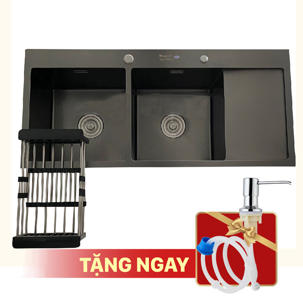 Xổ số 8KBET đa dạng các loại hình cược như Keno, xổ số miền Bắc, Trung, Nam KAGOL KND10045 hai hố cân Nano đen, có bàn (1000x450x240 mm)